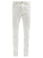 Matchesfashion.com Saint Laurent - Stonewashed Slim-leg Jeans - Mens - White