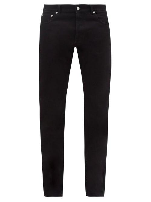 Alexander Mcqueen - Logo-embroidered Slim-leg Jeans - Mens - Black