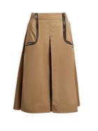 Jw Anderson Zipped Gabardine Midi Skirt