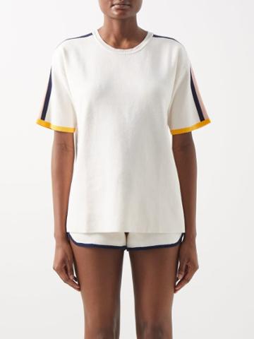 The Upside - Niyama Lyla Organic-cotton Blend T-shirt - Womens - Cream Multi