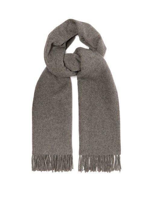 Matchesfashion.com Acne Studios - Canada Fringed Wool Scarf - Womens - Grey