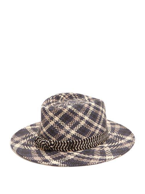 Matchesfashion.com Maison Michel - Thadee Straw Hat - Womens - Blue