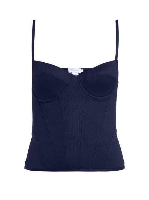 Matchesfashion.com Ernest Leoty - Romy Corset Stretch Top - Womens - Navy