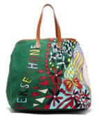 Matchesfashion.com La Doublej - Big Mama Persephone Canvas And Leather Tote Bag - Womens - Multi