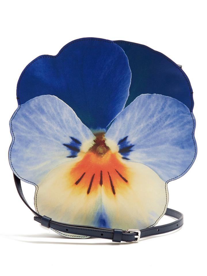 Christopher Kane Pansy Leather Cross-body Bag