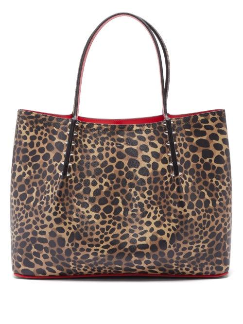 Christian Louboutin - Cabarock Small Leopard-print Leather Tote Bag - Womens - Leopard