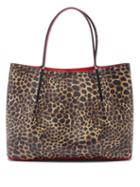 Christian Louboutin - Cabarock Small Leopard-print Leather Tote Bag - Womens - Leopard