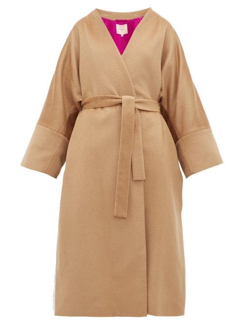 Matchesfashion.com Roksanda - Larisa Belted Wool Blend Coat - Womens - Camel