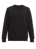 Matchesfashion.com Burberry - Zipped Back Logo Print Cotton Sweatshirt - Mens - Black