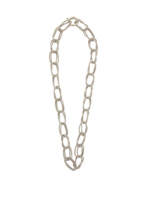 Matchesfashion.com Rosantica By Michela Panero - Onore Oversized Chain Link Necklace - Womens - Silver