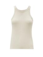 Matchesfashion.com Totme - Espera Ribbed Cotton-blend Tank Top - Womens - Beige