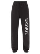 Radarte - Radarte-print Fleeceback-jersey Track Pants - Womens - Black