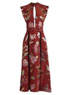 Burberry Prorsum Floral Fil Coup Silk Crepe De Chine Gown