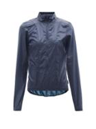 Ladies Activewear Caf Du Cycliste - Petra Packable Mesh-back Windbreaker Jacket - Womens - Blue