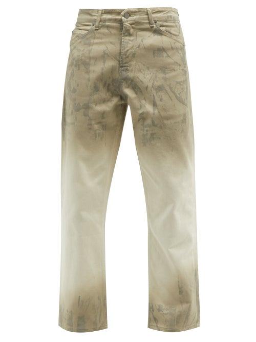 A-cold-wall* - Corrosion Faded Denim Jeans - Mens - Beige Multi