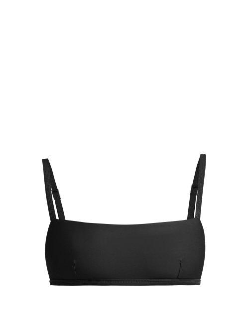 Matchesfashion.com Matteau - The Square Crop Bikini Top - Womens - Black