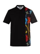 Matchesfashion.com Versace - Gioielleria Jets Print Cotton Piqu Polo Shirt - Mens - Black