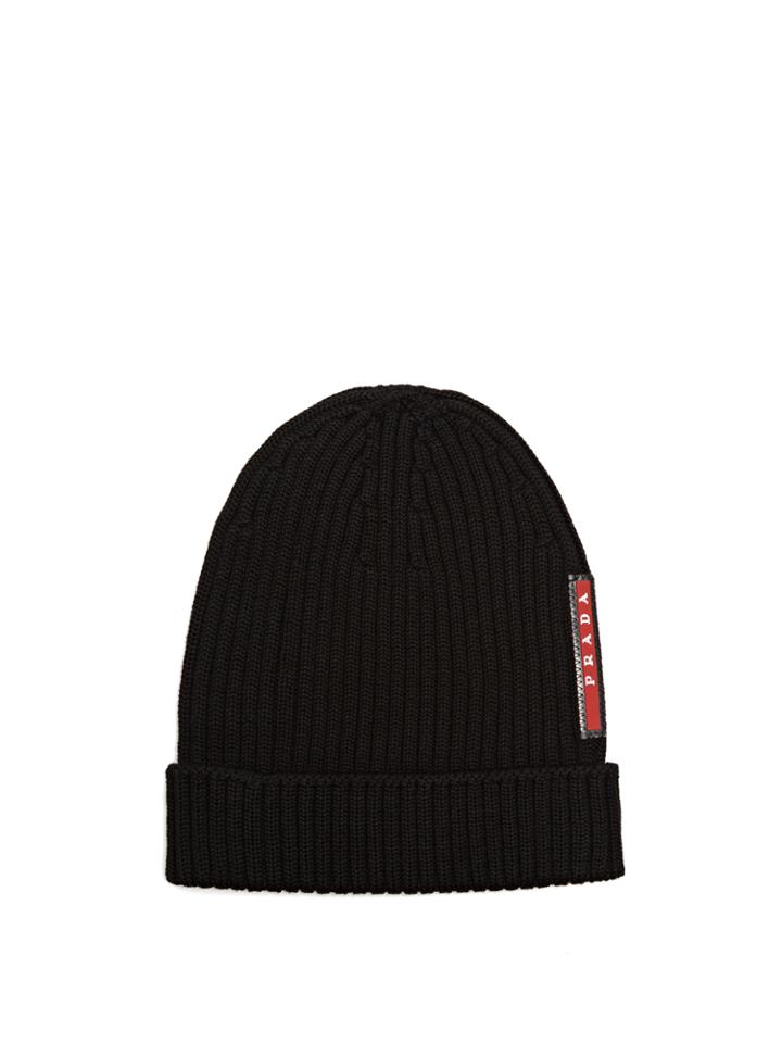 Prada Ribbed-knit Beanie Hat