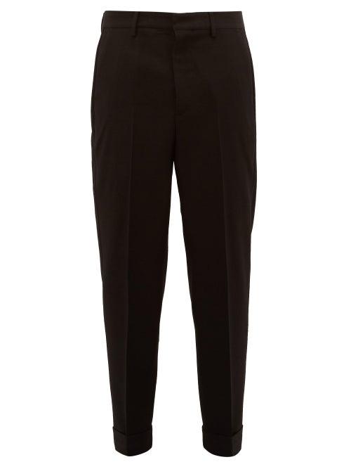 Matchesfashion.com Raey - Tapered Leg Wool Trousers - Mens - Black