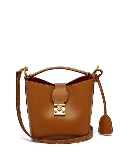 Matchesfashion.com Mark Cross - Murphy Smooth Leather Mini Bucket Bag - Womens - Beige