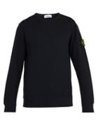 Matchesfashion.com Stone Island - Logo Patch Cotton Sweatshirt - Mens - Navy