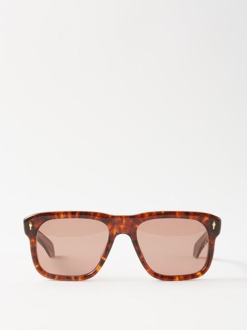 Jacques Marie Mage - Yves Square Acetate Sunglasses - Mens - Tortoise