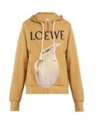 Matchesfashion.com Loewe - Printed Cotton Jersey Zip Up Hooded Sweatshirt - Mens - Beige