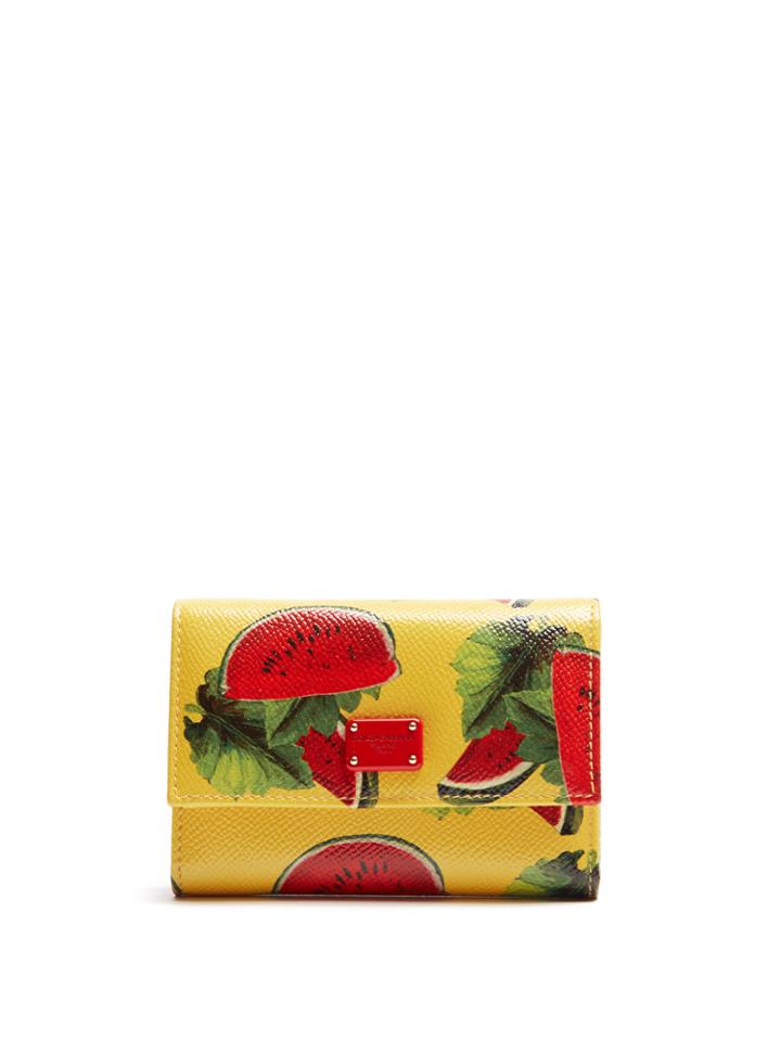 Dolce & Gabbana Watermelon-print Leather Wallet