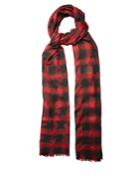 Saint Laurent Checked Wool, Silk And Cashmere-blend Scarf