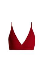Matchesfashion.com Made By Dawn - Valley Triangle Bikini Top - Womens - Red