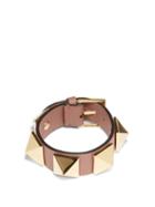 Matchesfashion.com Valentino Garavani - Rockstud Buckled Leather Bracelet - Womens - Nude