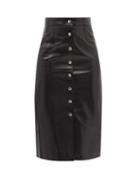 Isabel Marant - Blehor High-rise Leather Midi Skirt - Womens - Black