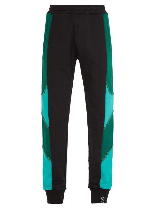 Matchesfashion.com Lanvin - Contrast Stripe Cotton Track Pants - Mens - Green