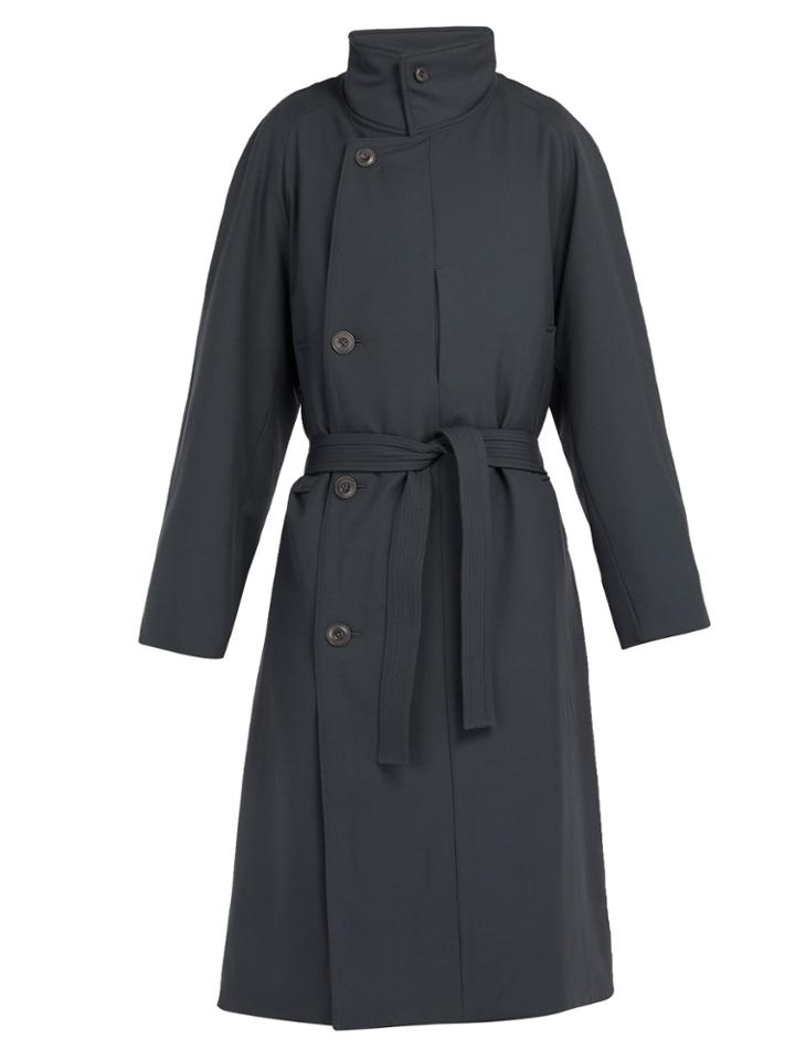 Lemaire Double-breasted Wool-gabardine Coat
