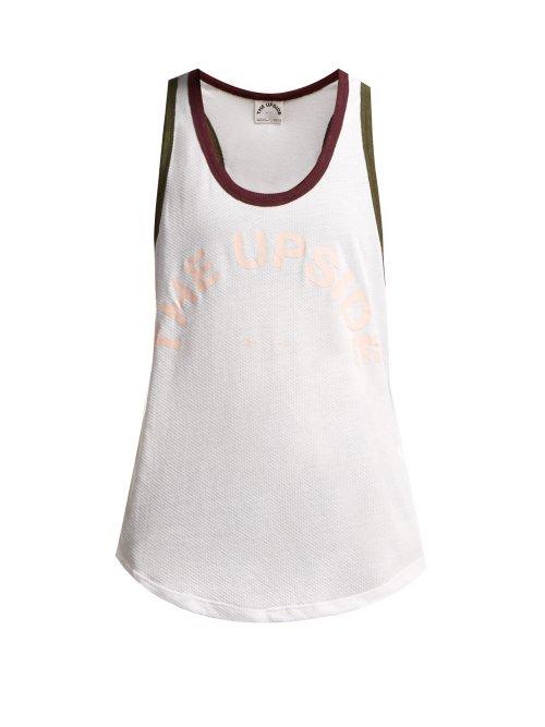 Matchesfashion.com The Upside - Saratoga Logo Print Tank Top - Womens - White Multi