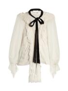 Chloé Ruffle-trimmed Oversized Silk-crepon Blouse
