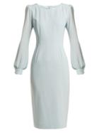 Matchesfashion.com Goat - Harper Crepe Dress - Womens - Light Blue