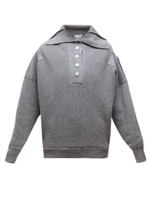 Matchesfashion.com Stella Mccartney - Oversized Wool Sweater - Womens - Grey