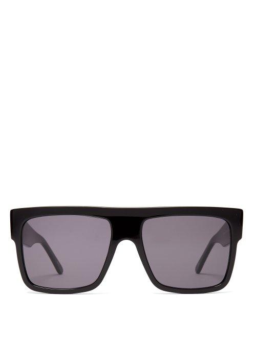 Matchesfashion.com Andy Wolf - Austin Square Frame Acetate Sunglasses - Womens - Black