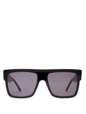 Matchesfashion.com Andy Wolf - Austin Square Frame Acetate Sunglasses - Womens - Black