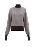 Matchesfashion.com Fusalp - Muzelle Panelled High-neck Sweater - Womens - Grey