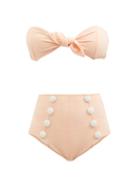 Ladies Beachwear Lisa Marie Fernandez - Poppy Strapless High-rise Bikini - Womens - Pink