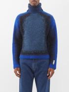 Y/project - Roll-neck Gradient-knit Wool-blend Sweater - Mens - Blue Grey