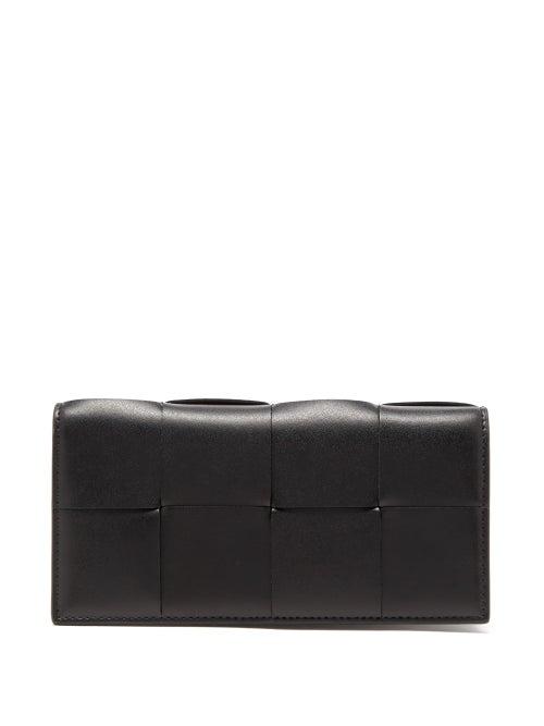 Bottega Veneta - Cassette Intrecciato-leather Wallet - Mens - Black