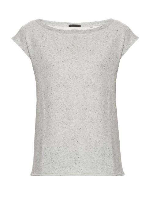 Atm Boat-neck Cap-sleeved Sweatshirt