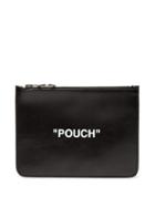 Matchesfashion.com Off-white - Quote Leather Pouch - Mens - Black