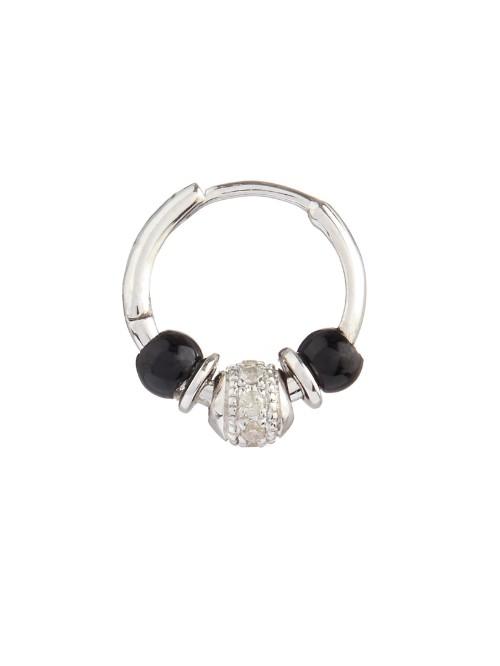 Elise Dray Diamond, Onyx & White-gold Mini Rock Earring