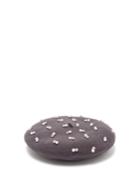 Benoît Missolin Pearl And Crystal-embroidered Wool Beret