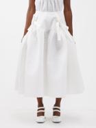 Cecilie Bahnsen - Justice Panelled Recycled-taffeta Midi Skirt - Womens - White