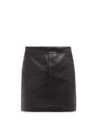 Matchesfashion.com Helmut Lang - Leather Mini Skirt - Womens - Black